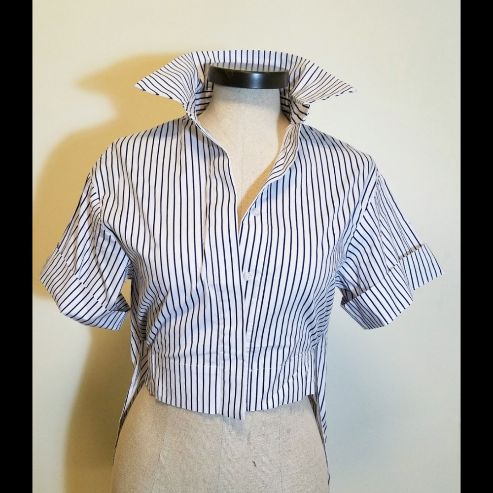 a Shappe Apparel cropped button down